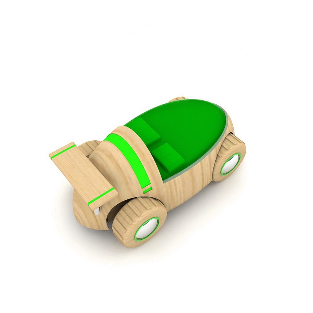 3ds Wooden Toy Car
