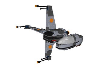 3D lego b-wing