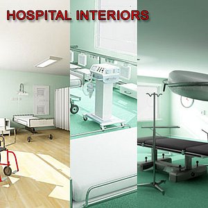 hospital ward surgery room 3d model