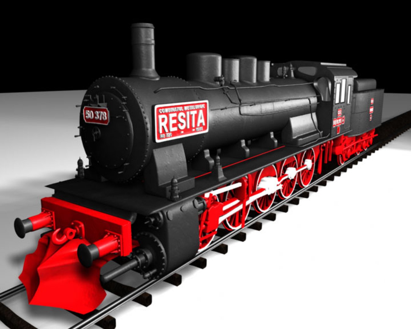 Steam Locomotive 3d Model