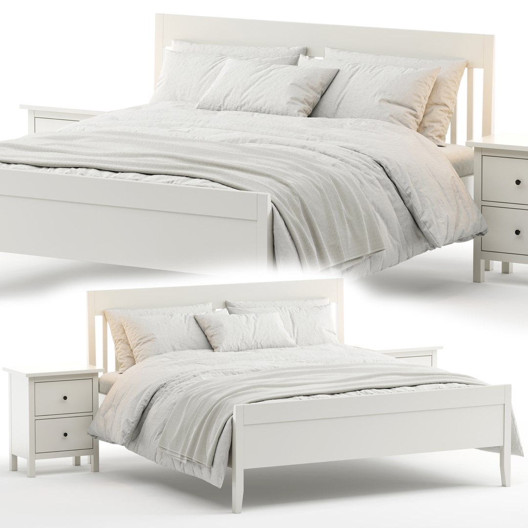 3D Model Bed IKEA Idanas TurboSquid 1862179