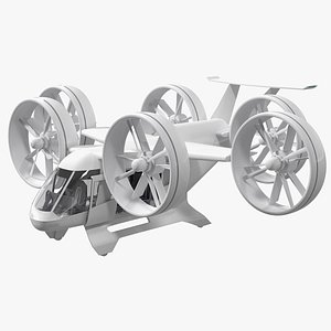 3D Futuristic Flying Taxi Rigged model