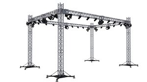3D model Stage Truss With Lights