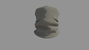 Scarf - High Neck Collar 3D model