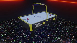 Air Hockey Table Low Poly 3D model