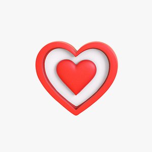 Valentines Day Heart Symbol 3D model