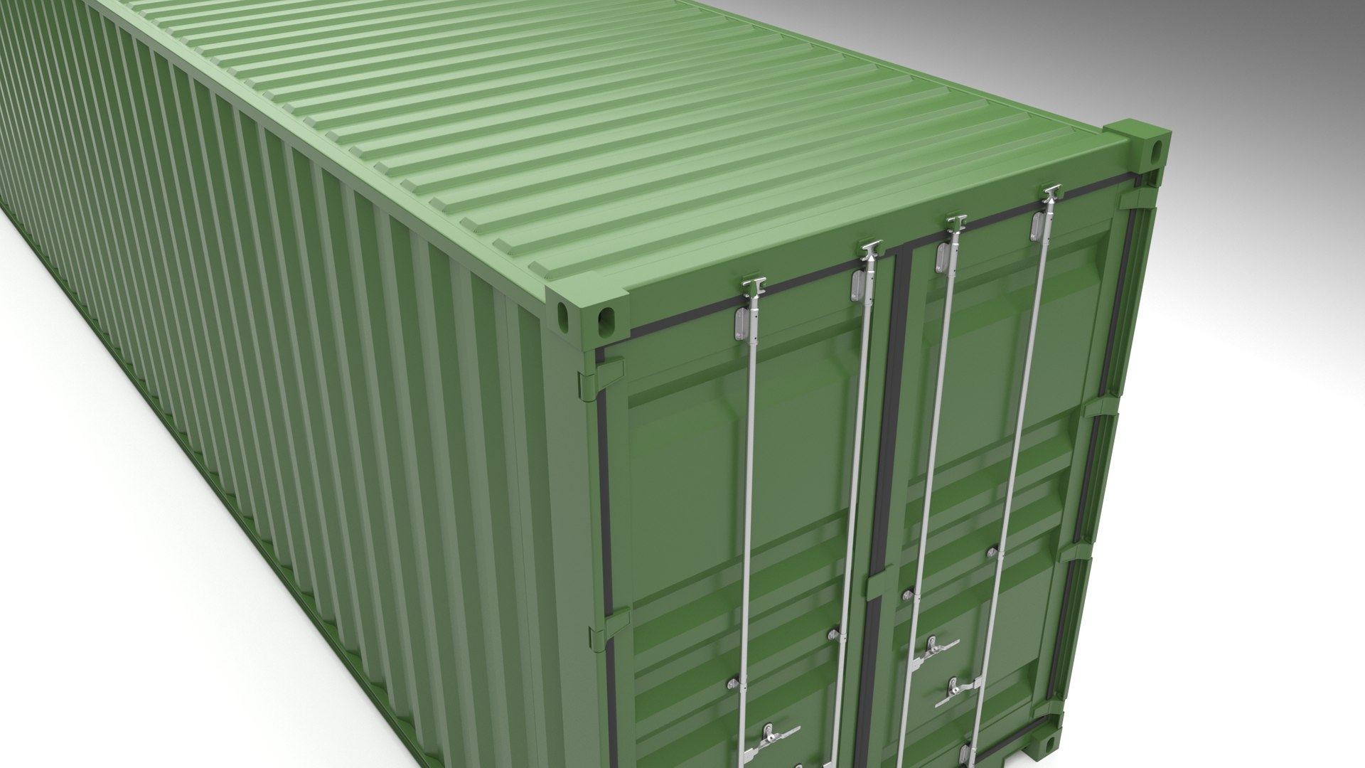3d Model 40ft Shipping Container