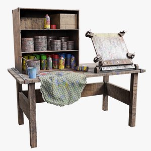 painting workbench 3D model