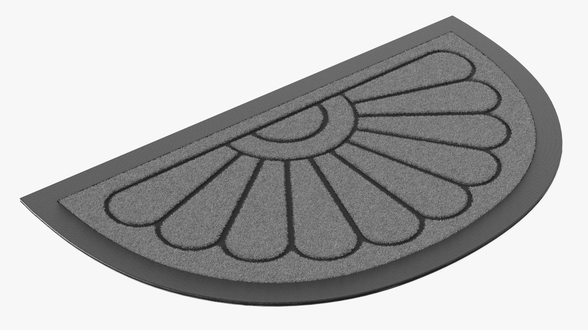 Grey Arched Door Mat Fur 3D model preview