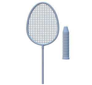 Badminton Racket 3D print model