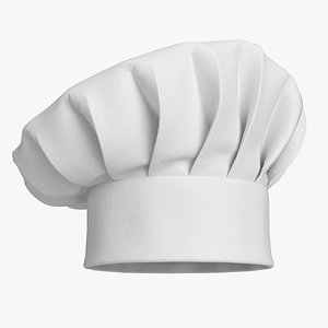 3D Chef Hat 01 White