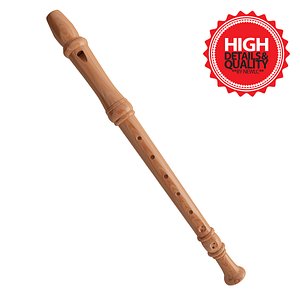 3d flute details modelled