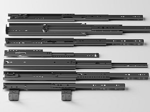 3D model Drawer Slides Extension Runners Set
