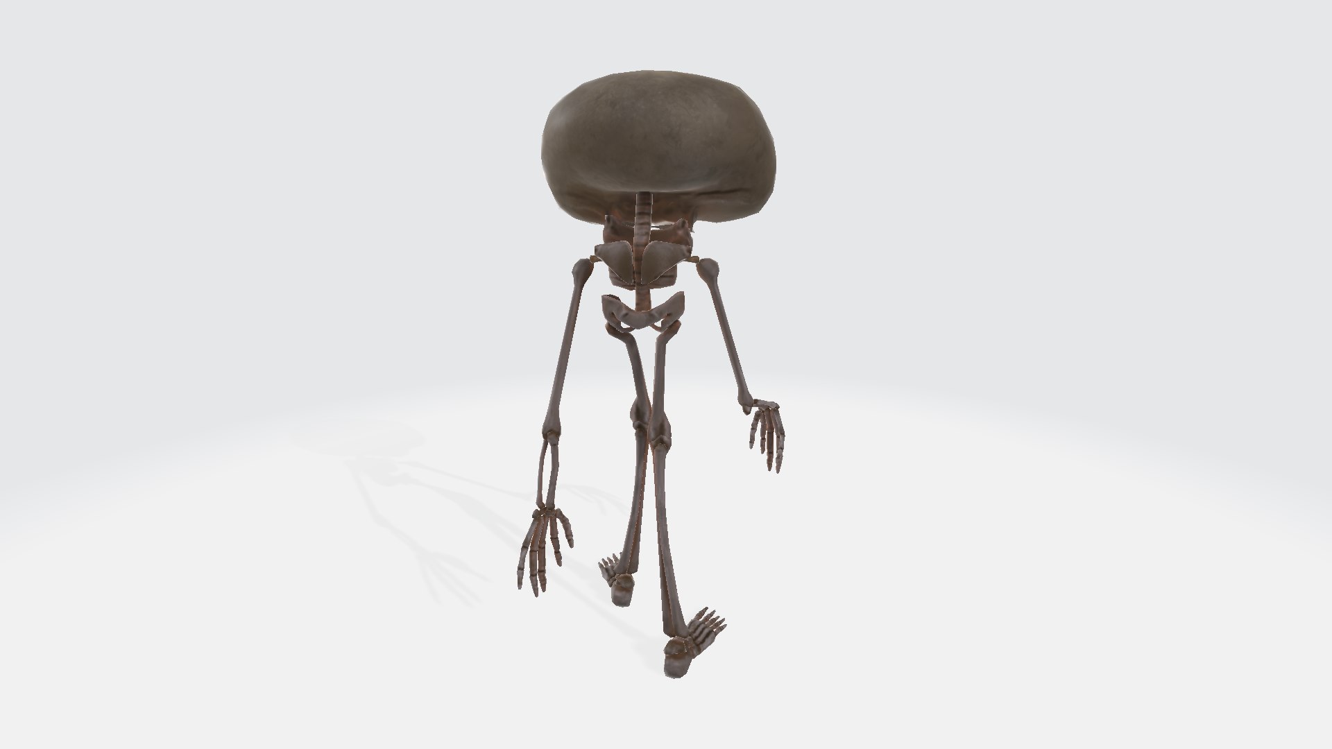 Alien Skeleton With A Big Head 3D Model - TurboSquid 2369087