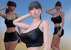 3D Diana  Fully Rigged Female Character 4K Textures Blender