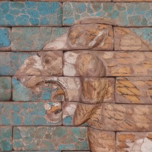 passing lion assyrian 3D