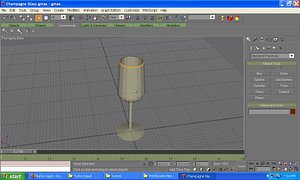 3ds max champagne glass