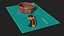 3D Leather Workshop Setup with Rotary Cutter