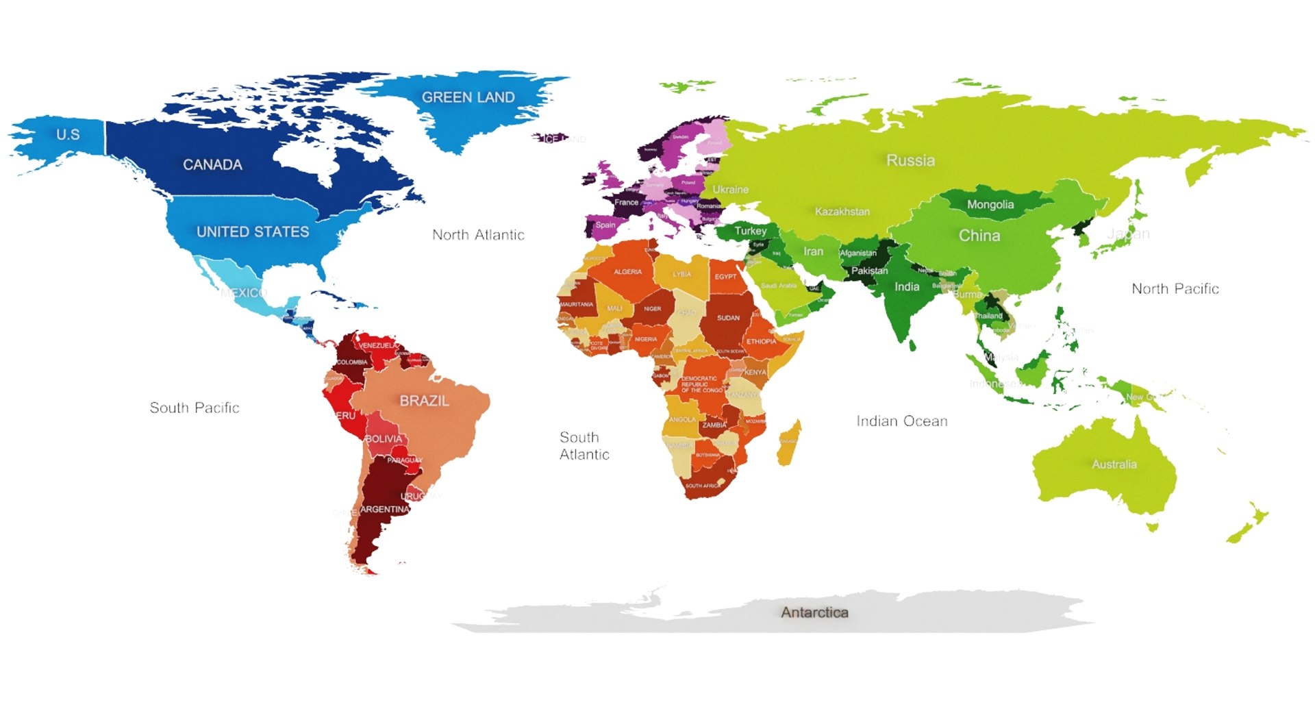 Colored world 3D model - TurboSquid 1385893