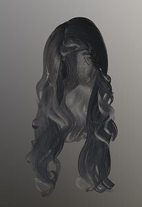 female hairstyle hair 3D