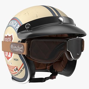 Torc Route 66 Helmet with Goggles