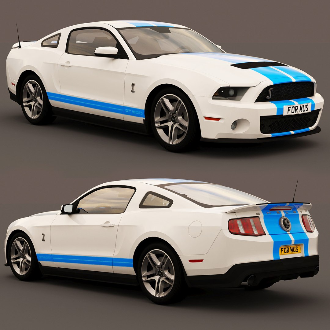 3D ford mustang gt500 2010 - TurboSquid 2031928