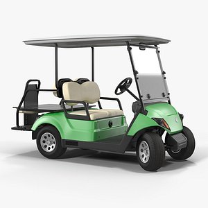 Golf Car with Gas Motor Generic Rigged