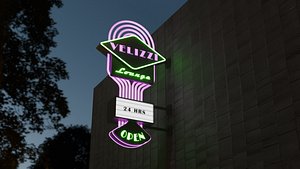 3D Neon Sign model