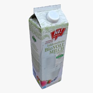 3D model milk carton
