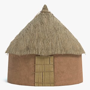 3D african hut
