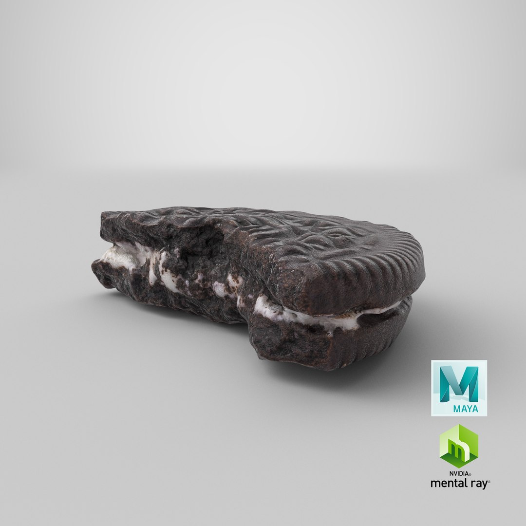 Oreo Cookie 01 Bitten 3D Model - TurboSquid 1628951