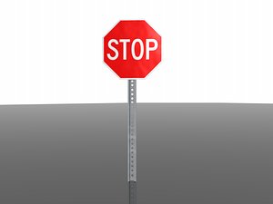 stop sign 3d max