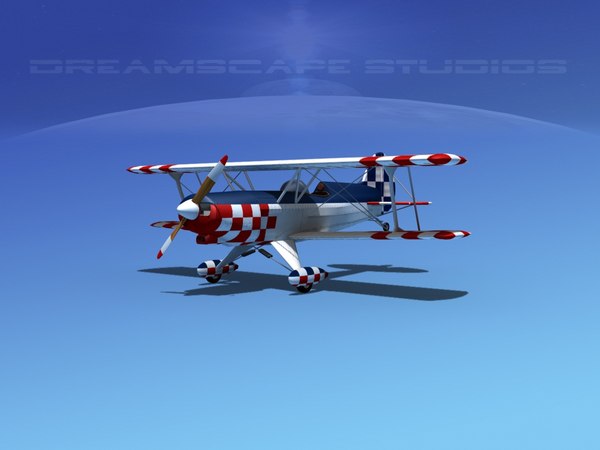 3d dwg propeller acro sport biplane