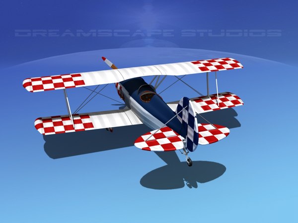 3d dwg propeller acro sport biplane