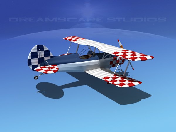 3d dwg propeller acro sport biplane