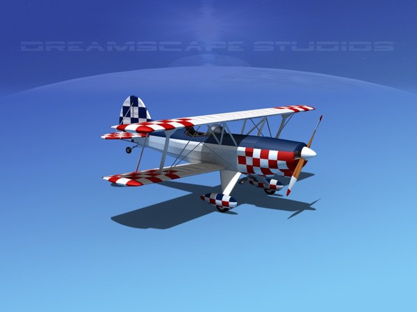 3d dwg propeller acro sport biplane