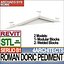 Roman Doric Pediment Serlio Block B1 Revit STL Printable