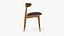 Wooden Chair Realistic Leather 3D