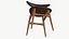 Wooden Chair Realistic Leather 3D