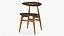 Wooden Chair Realistic Leather 3D