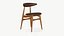 Wooden Chair Realistic Leather 3D