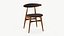 Wooden Chair Realistic Leather 3D