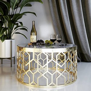 Coffee table Cantara KoZa with decor set