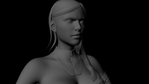 free female woman 3d model