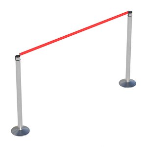 3D Airport Crowd Barrier model