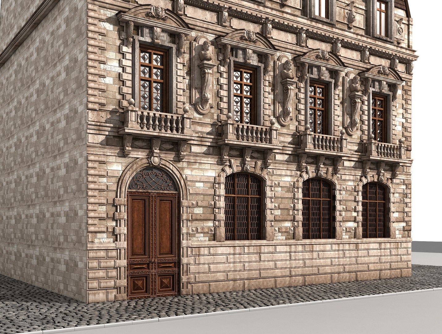 3d Model Ancient Mansion House