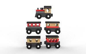 3D toy train 3D model