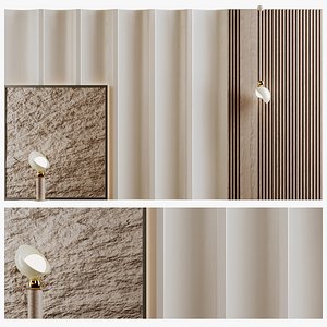 Headboard Wall rock panel01 model