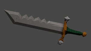 sword handdrawn 3D