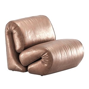 Bachi leather armchair by Visionnaire 3D model
